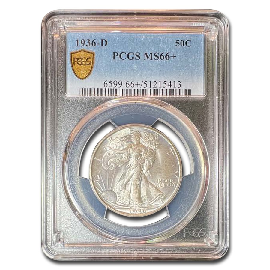 1936-D Walking Liberty Half Dollar MS-66+ PCGS
