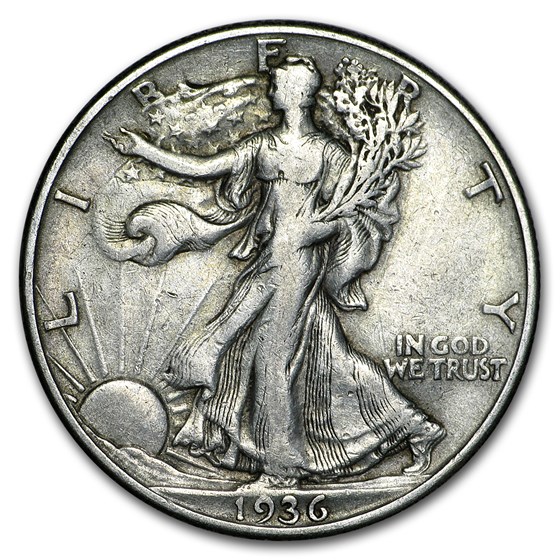 1936-D Walking Liberty Half Dollar XF