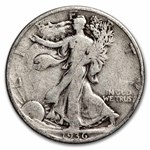 1936-D Walking Liberty Halves 20-Coin Roll Avg Circ