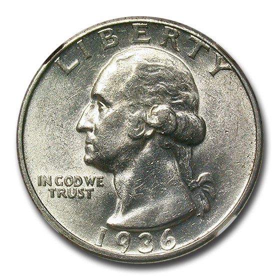1936-D Washington Quarter AU-58 NGC 1936-D Washington Quarter AU-58 NGC