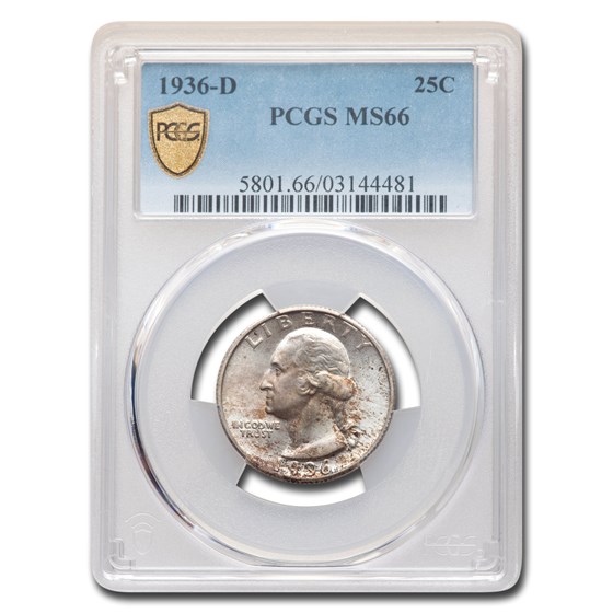 1936-D Washington Quarter MS-66 PCGS 1936-D Washington Quarter MS-66 PCGS