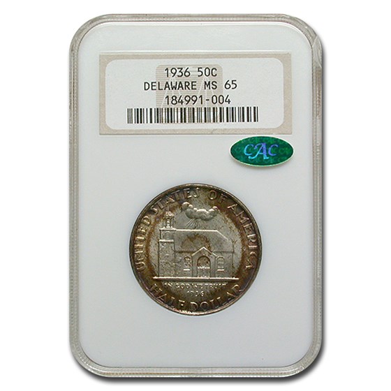 1936 Delaware Half Dollar MS-65 NGC CAC 1936 Delaware Half Dollar MS-65 NGC CAC