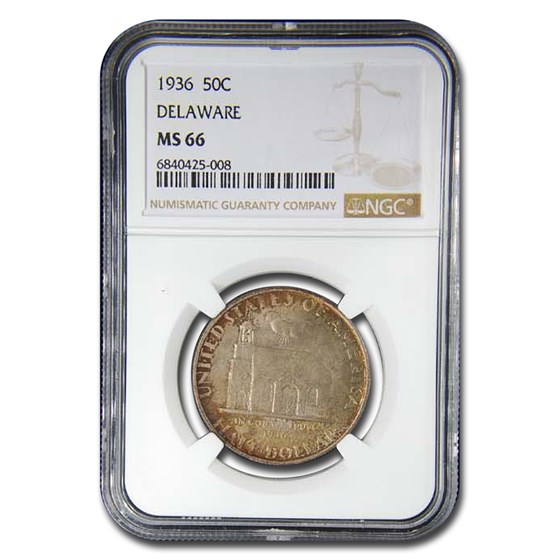 1936 Delaware Half Dollar MS-66 NGC 1936 Delaware Half Dollar MS-66 NGC