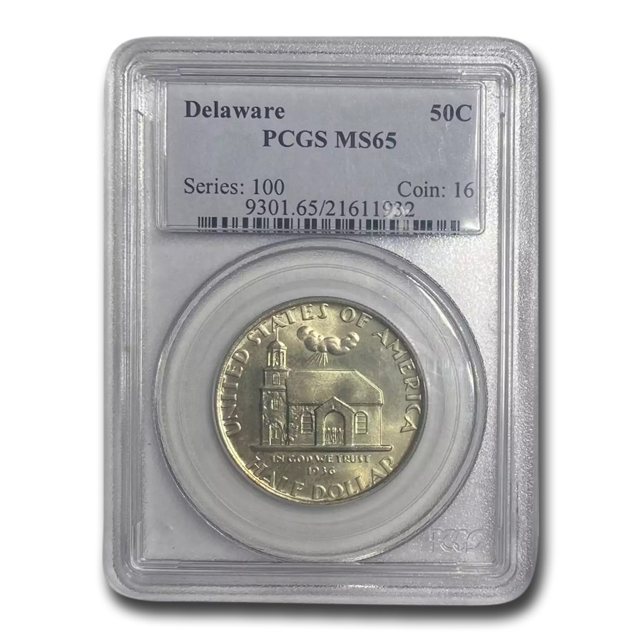 1936 Delaware Tercentenary Half Dollar MS-65 PCGS