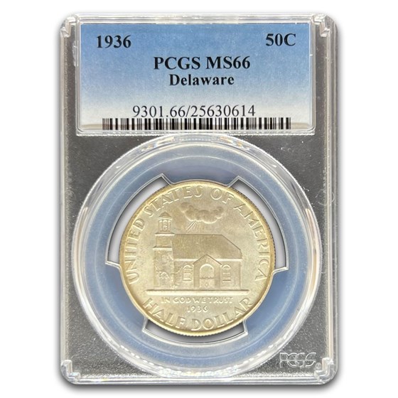 1936 Delaware Tercentenary Half Dollar MS-66 PCGS
