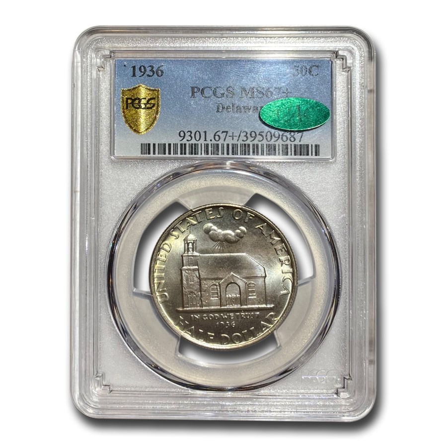 1936 Delaware Tercentenary Half Dollar MS-67+ PCGS CAC