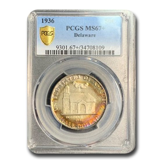 1936 Delaware Tercentenary Half Dollar MS-67+ PCGS 1936 Delaware Tercentenary Half Dollar MS-67+ PCGS