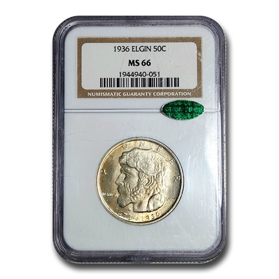 1936 Elgin, Illinois Centennial Half Dollar MS-66 NGC CAC 1936 Elgin, Illinois Centennial Half Dollar MS-66 NGC CAC