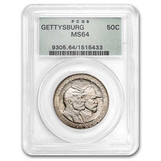 1936 Gettysburg Half Dollar MS-64 PCGS 1936 Gettysburg Half Dollar MS-64 PCGS