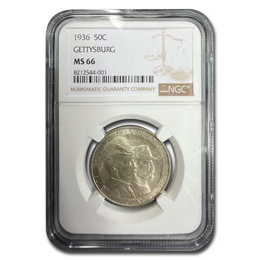 1936 Gettysburg Half Dollar MS-66 NGC