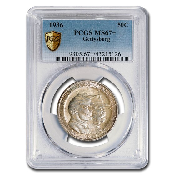 1936 Gettysburg Half Dollar MS-67+ PCGS 1936 Gettysburg Half Dollar MS-67+ PCGS