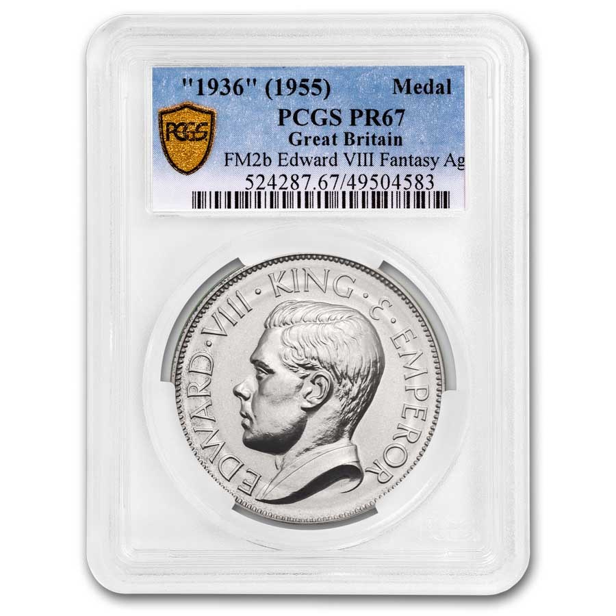 1936 Great Britain Silver Medallic Crown Edward VII PR-67 PCGS