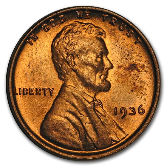 1936 Lincoln Cent BU (Red) 1936 Lincoln Cent BU (Red)