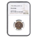 1936 Lincoln Cent PF-67 NGC (Red)