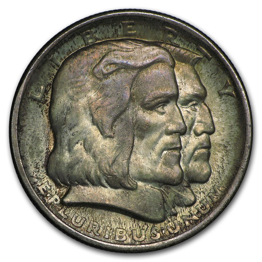 1936 Long Island Tercentenary Half Commem BU (Original Toning)