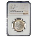 1936 Long Island Tercentenary Half Dollar Commem MS-67 NGC