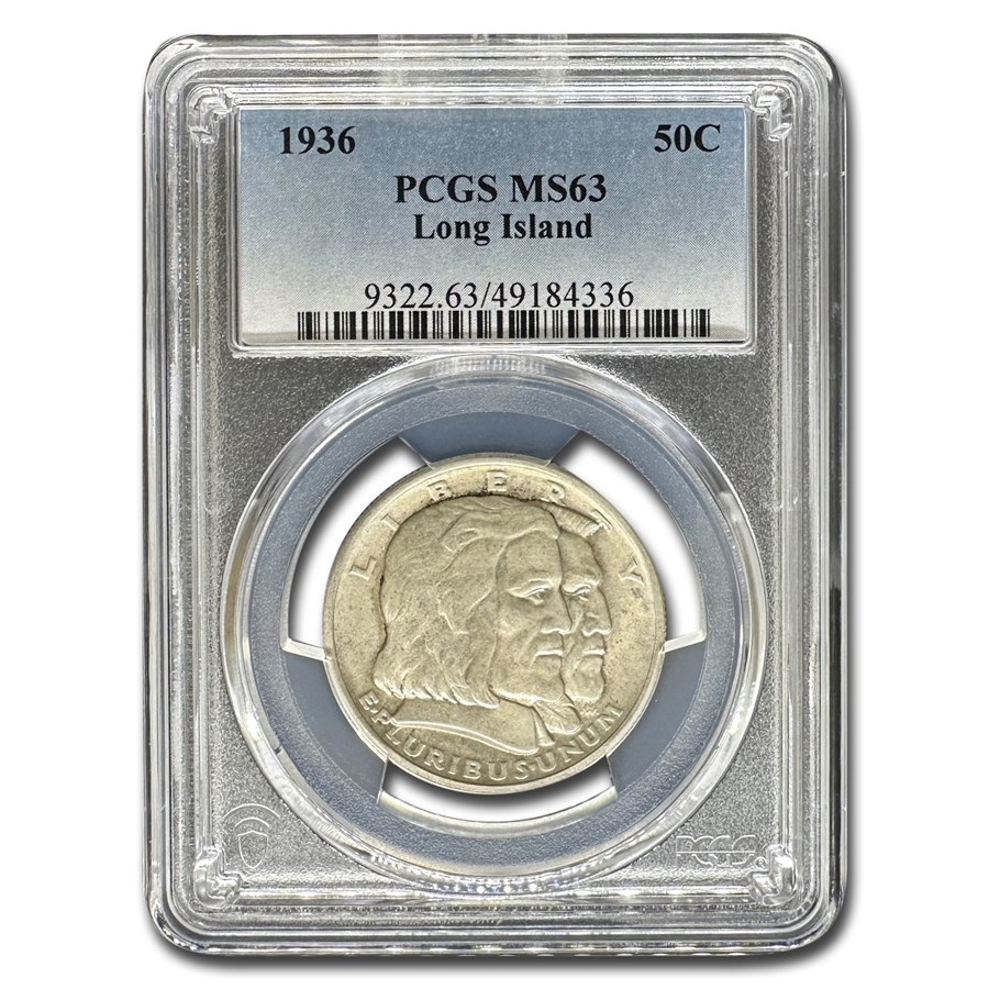 1936 Long Island Tercentenary Half Dollar MS-63 PCGS
