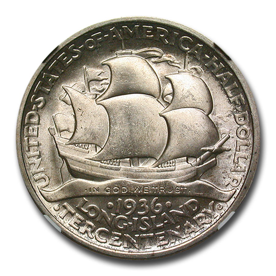 Buy 1936 Long Island Tercentenary Half Dollar MS-64 NGC | APMEX