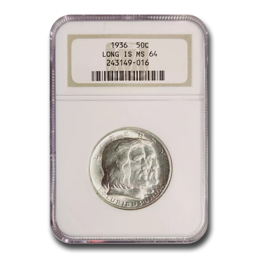 1936 Long Island Tercentenary Half Dollar MS-64 NGC