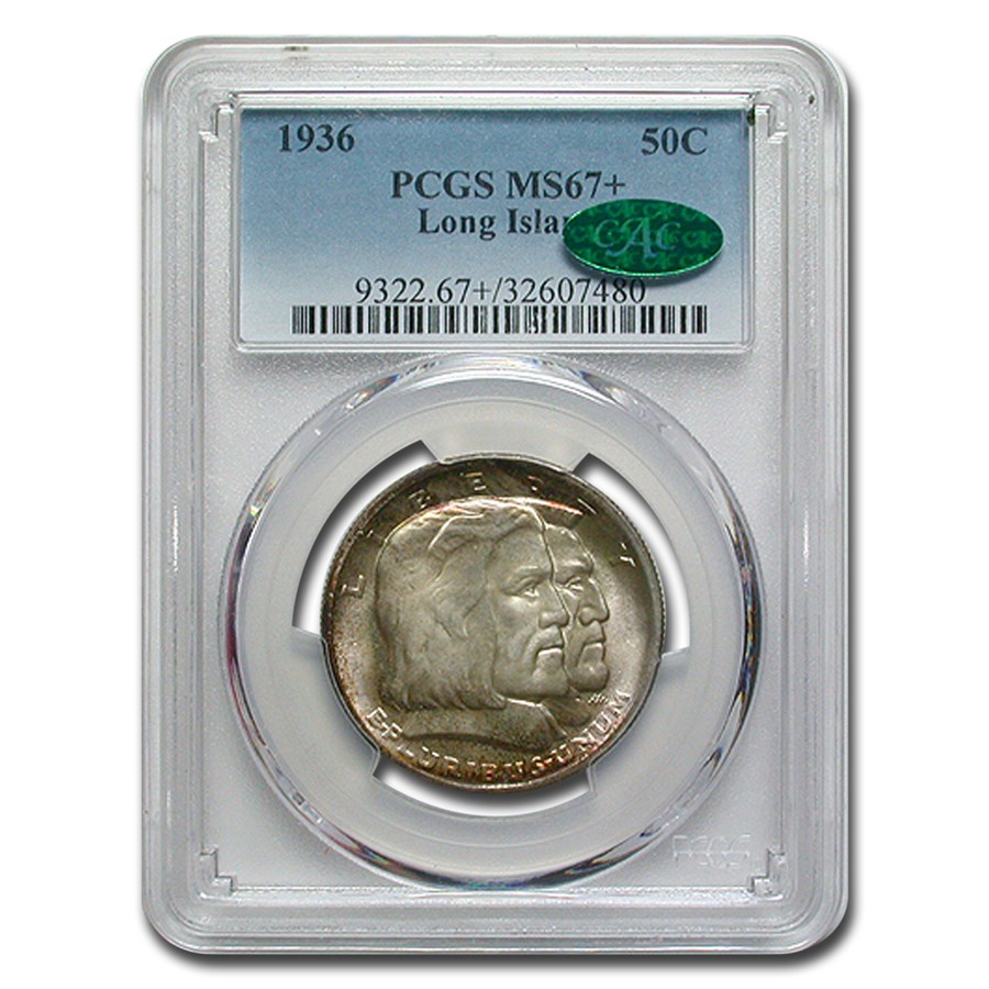 1936 Long Island Tercentenary Half Dollar MS-67+ PCGS CAC