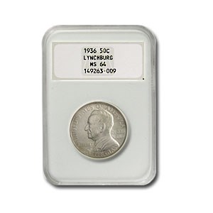 1936 Lynchburg Half Dollar MS-64 NGC (Fat NGC Holder) 1936 Lynchburg Half Dollar MS-64 NGC (Fat NGC Holder)