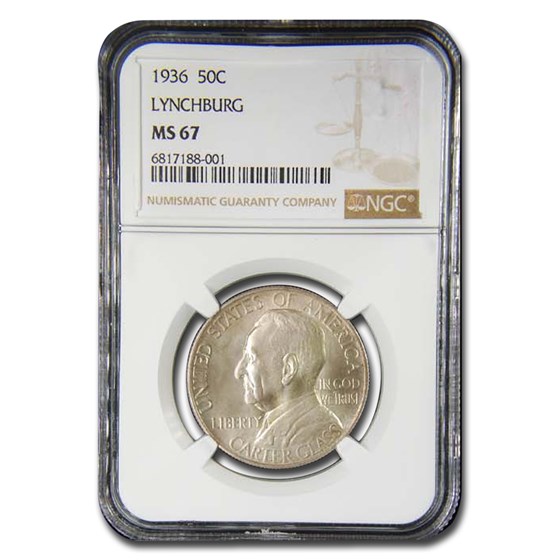 1936 Lynchburg Sesquicentennial Half Dollar MS-67 NGC 1936 Lynchburg Sesquicentennial Half Dollar MS-67 NGC