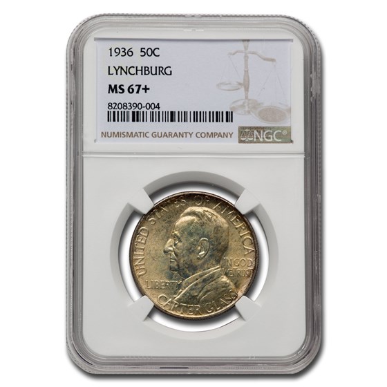 1936 Lynchburg Sesquicentennial Half Dollar MS-67+ NGC 1936 Lynchburg Sesquicentennial Half Dollar MS-67+ NGC