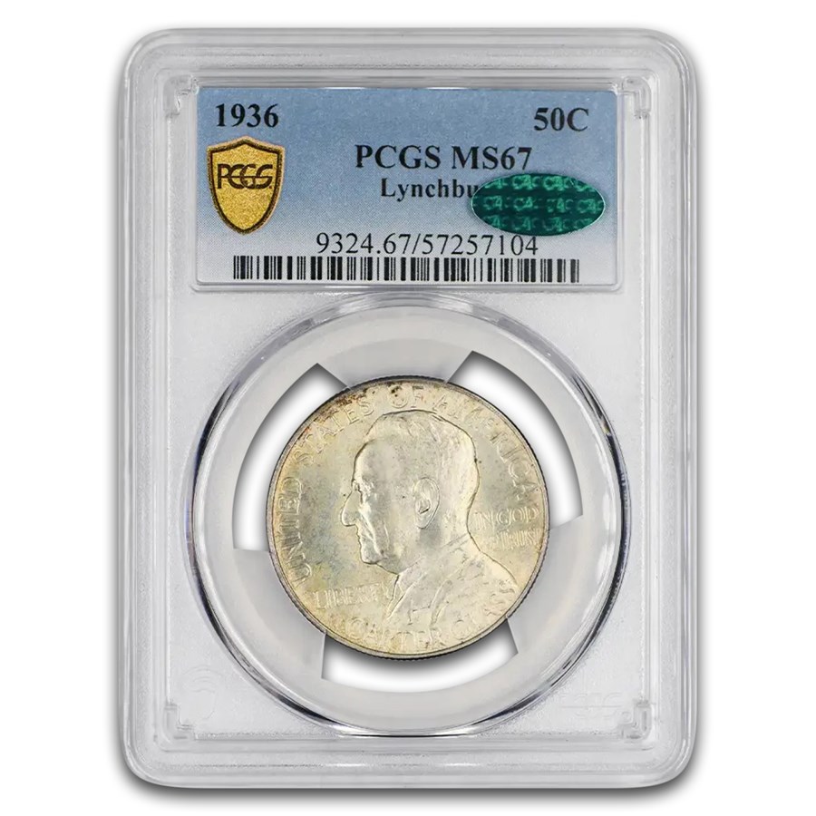 1936 Lynchburg Sesquicentennial Half MS-67 PCGS CAC