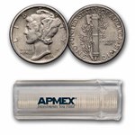 1936 Mercury Dime 50-Coin Roll Avg Circ
