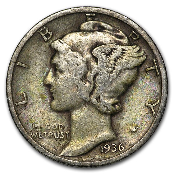 1936 Mercury Dime Good/VF 1936 Mercury Dime Good/VF