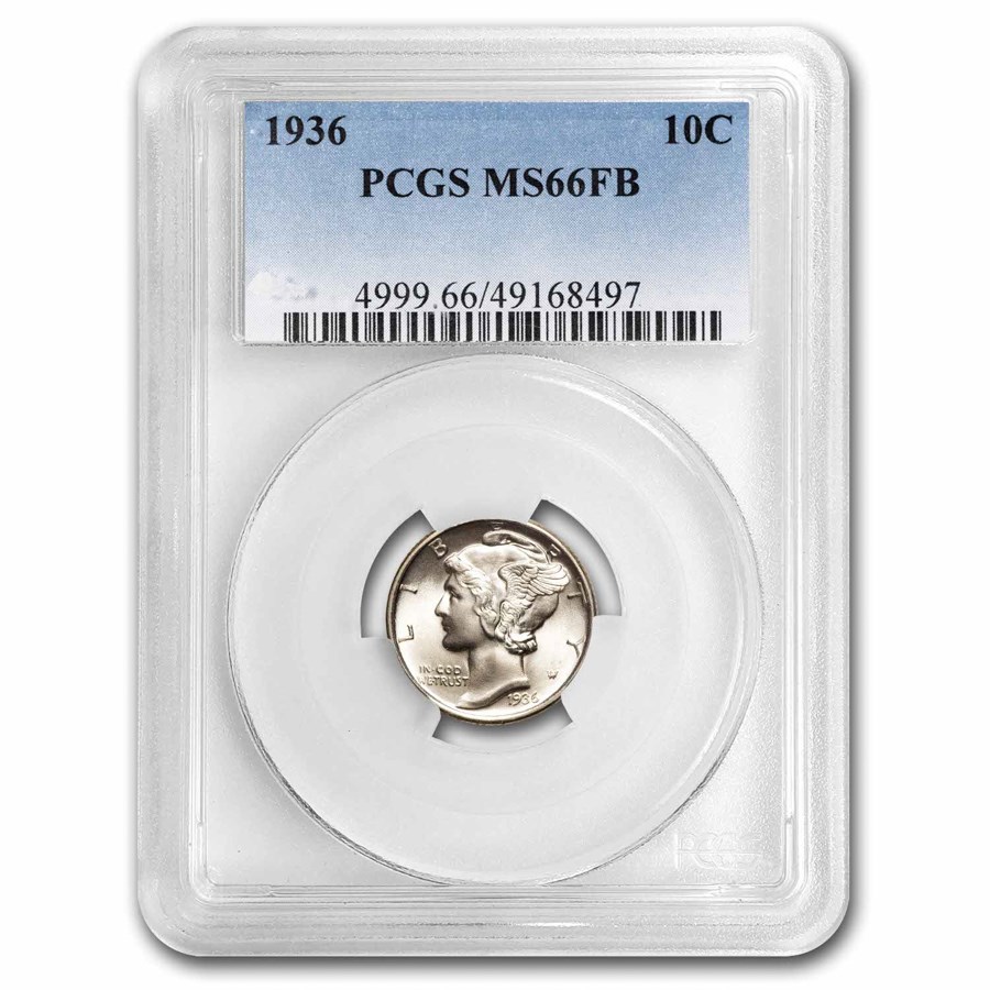 1936 Mercury Dime MS-66 PCGS (FB)