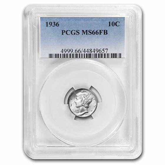 1936 Mercury Dime MS-66 PCGS (FB) 1936 Mercury Dime MS-66 PCGS (FB)