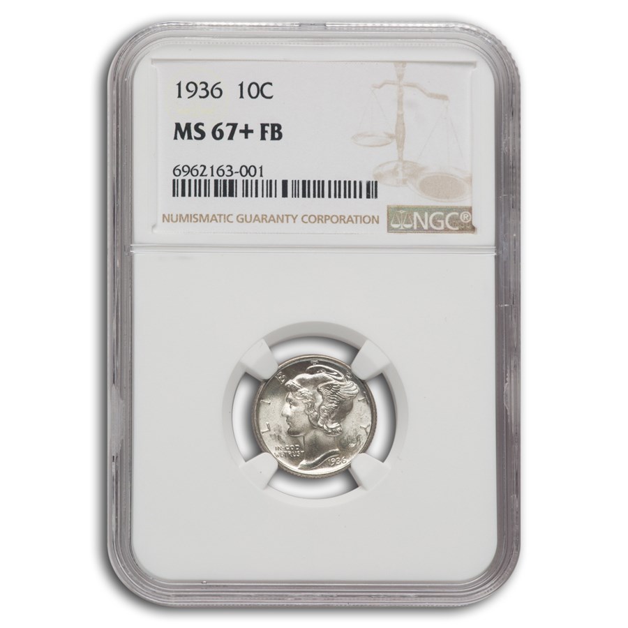 1936 Mercury Dime MS-67+ NGC (FB)
