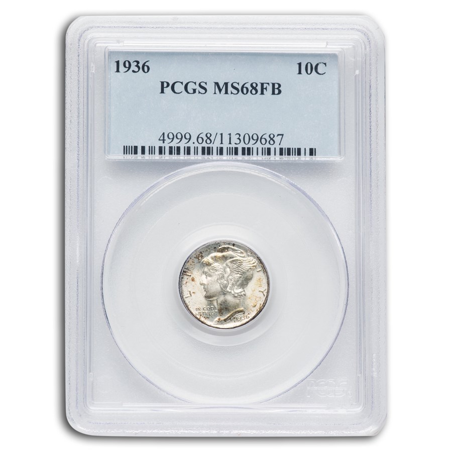 1936 Mercury Dime MS-68 PCGS (FB)