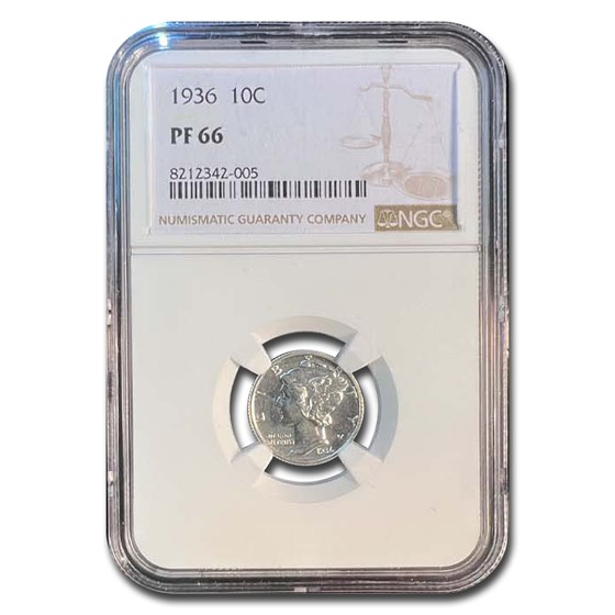 1936 Mercury Dime PF-66 NGC 1936 Mercury Dime PF-66 NGC