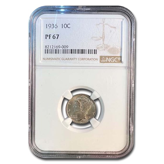 1936 Mercury Dime PF-67 NGC 1936 Mercury Dime PF-67 NGC