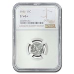 1936 Mercury Dime PF-67+ NGC