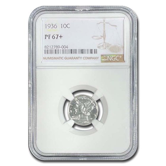 1936 Mercury Dime PF-67+ NGC