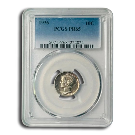 1936 Mercury Dime PR-65 PCGS