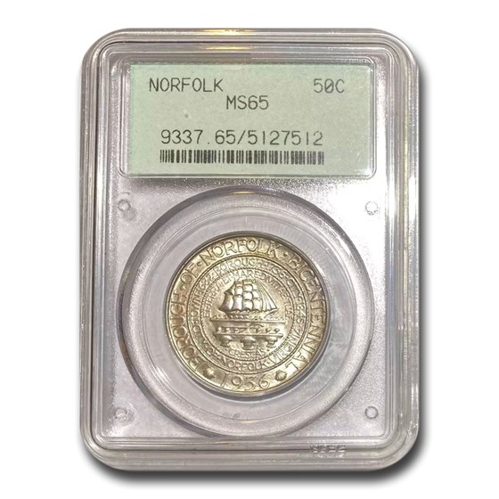 1936 Norfolk Half Dollar Commem MS-65 PCGS 1936 Norfolk Half Dollar Commem MS-65 PCGS