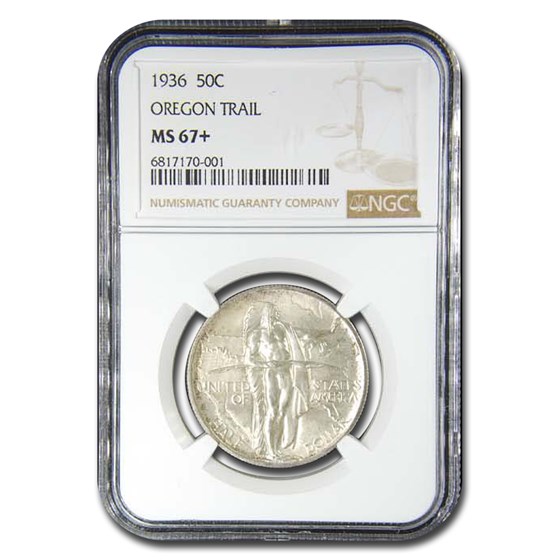1936 Oregon Commemorative Half Dollar MS-67+ NGC 1936 Oregon Commemorative Half Dollar MS-67+ NGC