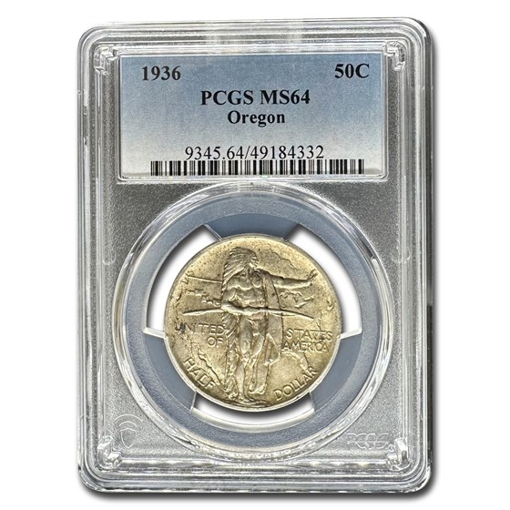 1936 Oregon Trail Commemorative Half Dollar MS-64 PCGS 1936 Oregon Trail Commemorative Half Dollar MS-64 PCGS