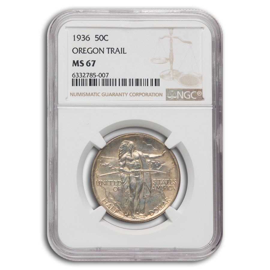 1936 Oregon Trail Commemorative Half Dollar MS-67 NGC