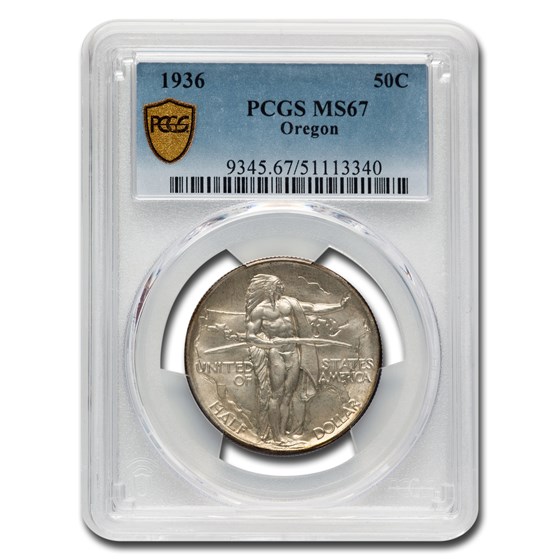 1936 Oregon Trail Commemorative Half Dollar MS-67 PCGS