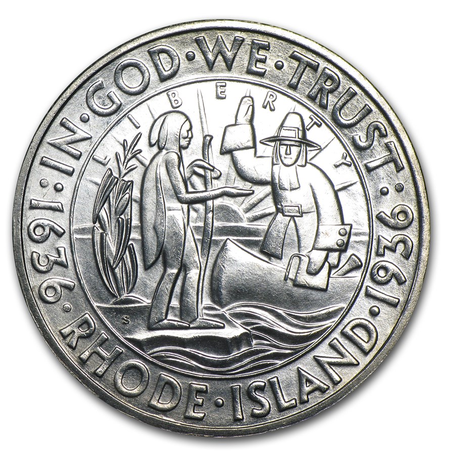 1936 Rhode Island Half AU