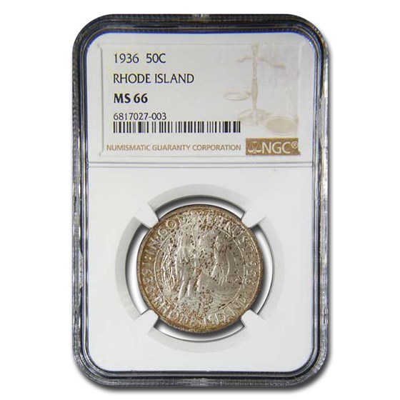 1936 Rhode Island Half Dollar MS-66 NGC 1936 Rhode Island Half Dollar MS-66 NGC