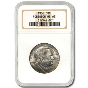 1936 Robinson-Arkansas Half Dollar MS-62 NGC 1936 Robinson-Arkansas Half Dollar MS-62 NGC