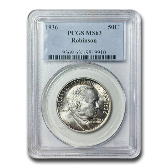 1936 Robinson-Arkansas Half Dollar MS-63 PCGS 1936 Robinson-Arkansas Half Dollar MS-63 PCGS