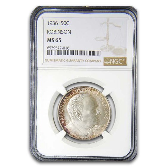 1936 Robinson-Arkansas Half Dollar MS-65 NGC 1936 Robinson-Arkansas Half Dollar MS-65 NGC