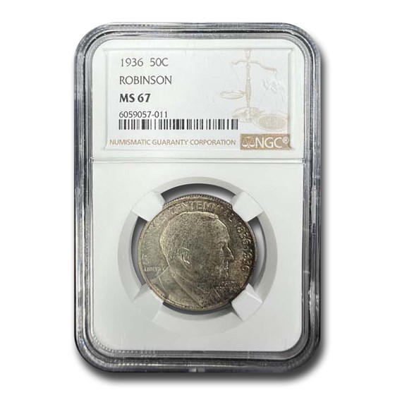 1936 Robinson-Arkansas Half Dollar MS-67 NGC 1936 Robinson-Arkansas Half Dollar MS-67 NGC